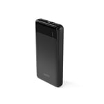 Spello Black Power Bank, Slim Power Bank 10 000mAh, Compact Size, For Travel, Charging Power Bank, High Capacity, Black