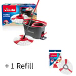 Vileda Easy Wring and Clean Turbo Microfibre Mop and Bucket Set + 1 Refill 2in1