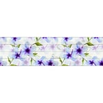 Sanders&sanders - Frise de papier peint adhésive fleurs - 14 x 500 cm de blanc, vert et violet