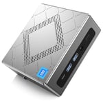 NiPoGi CK10 Mini PC Ιntel Core i5-12450H(8C/12T, jusqu'à 4,4 GHz), 16Go DDR4 Dual Channel 512GB SSD Mini Ordinateur de Bureau, 2X HDMI + VGA 4K UHD Triple écran, 4X USB 3.0, WiFi 6, BT 5.2