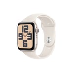 Apple Watch SE (GPS) 2a generation - stjärnljusaluminium - smart klocka med sportband - starlight - 32 GB