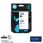 Genuine HP 305 Multipack Ink Cartridges DeskJet Plus 4100 4110 4120 4122 6ZD17A