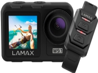Lamax W9.1 Action Cam 4K, inkl. stativ, vanntett, time-lapse, sakte film, støtsikker, WiFi, dobbel skjerm (LMXW91)