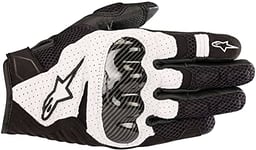 Alpinestars Gants Moto SMX-1 Air V2 Gloves Black White, Noir/Blanc, S