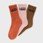 VANS - Womens Classic Crew Socks (3 Pairs) - (One Size 4-7.5) - Autumn Leaf