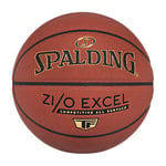 Spalding Zi/O Excel Ballon de Basket intérieur/extérieur 74,9 cm Ball pour Hommes, Marron, Official Size 7, 29.5"