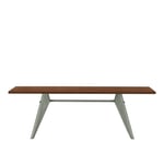 Vitra - EM Table 220, Base Prouvé Gris Vermeer - Solid American Walnut - Matbord