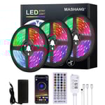 20m LED Smart Strip Lights TV Bakgrundsbelysning RGB Bluetooth Musiksynkronisering