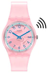 Swatch SVHP100-5300 PINK PAY! Unisex Pink Semi-Transparent Watch