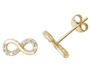 James Moore TH ES505 9k Yellow Gold Cubic Zirconia Infinity Jewellery