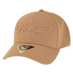 Oakley Unisex's Embossed 6 Panel Stretch Hat Cap, Coyote, S/M