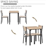 Small Table And 2 Chairs Breakfast Bar Kitchen Dining Room Compact Furniture Set