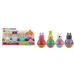 Cocomelon Weebles 4 Figure Pack & Friends Figure Pack, chunky moulded figures pack of 4, first peppa pig toy, preschool imaginative play