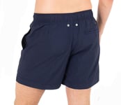 Tommy Hilfiger Mens Navy Solid Stripe Logo Swim Shorts Size UK M 32 - 34" Waist
