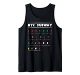 NYC New York City Subway Expert Train Station Signs Graphic Tank Top