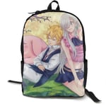 Kimi-Shop The Seven Deadly Sins-Meliodas Elizabeth,Hawk Anime Cartoon Cosplay Canvas Shoulder Bag Backpack Fashion Lightweight Travel Daypacks School Backpack Laptop Backpack