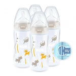 NUK First Choice+ Baby Bottles 0m+ Temperature Control 300ml - Pack of 4