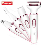 Cosoul Electric Razor for Women, 4-in-1 Lady Electric Shaver for Face, Body New