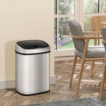Sensor Bin Chrome ABS Plastic Mirror Stainless Steel Touch-Free Lid