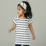 MarMar Danon dress plain stripes – white/blue - 1år
