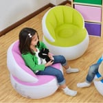 58*53cm Kids Pouf Chair For Sitting Relax Bean Bag Inflatable B Blue