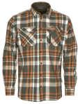Pinewood Lappland Rough Flannelskjorta Herr Green/Orange L