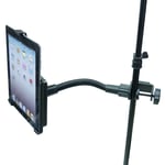 12" Flexi Arm Form Fit Music / Mic Stand Clamp Mount for Apple iPad 4th Gen