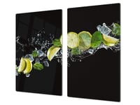 Unique Tempered Glass Kitchen Board –Scratch Resistant Glass Cutting Board –Glass Countertop Measures: Single: 60 x 52 cm (23,62” x 20,47”); Double: 30 x 52 cm (11,81” x 20,47”); D02