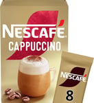 Nescafe Cappuccino Instant Coffee 8 X 15.5G Sachets, 100% Responsibly Sourced Co