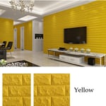 Wallpaper Wall Stickers Eva Foam Yellow