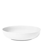 Lyngby Porcelæn - Rhombe serveringsskål 28 cm hvit