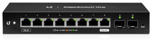 Edgeswitch 10X 8xGE 2xSFP PoE Passthrough