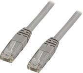 U/UTP Cat5e patch cable 0,5m, 100MHz, Delta-certified, grey