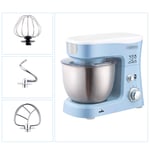 Stand Mixer, 6 Speed Tilt-Head Kitchen Electric Food Mixer with Beater, Dough Hook and Wire Whip, Compact Body Food Grade Materials 3.5L Capacity 600W Pure Copper Motor Easy to Clean(Blue)