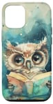 iPhone 12/12 Pro Small Owl Owl Reading Watercolor Cute Animal Art Case