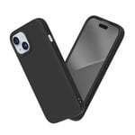 RHINOSHIELD coque compatible avec [iPhone 15 Plus] | SolidSuit - coque fine avec technologie d'absorption des chocs et finition premium mate - Noir