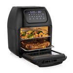 Tristar FR-6964BS Air Fryer Oven XXL, 10 L, 1800 W, Digital Display, 10 Presets, Frying Basket, 2 Grill Racks