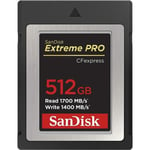 Sandisk Extreme Sd Card Pro Cfexpress Type B, 512 Go, Jusqu'à 1 700 Mo/S, Tourner Des Vidéos En 4k Raw