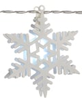 WeRChristmas Snowflake Light String Christmas Decoration with 10-LED Lights - White