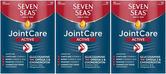 90 x Seven Seas Joint Care Active Capsules with Glucosamine Omega-3 Chondroitin