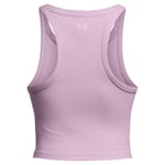 Under Armour Meridian Rib Crop Sleeveless T-shirt Pink XL Woman