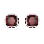 Swarovski øredobber Birthstone stud Square cut, January, Red, Rhodium plated - 5660798