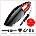 Car Hand-Held Vacuum Cleaner, Portable Vacuum Cleaner With 5m Cable 3200 Pa, Portable Car Vacuum Cleaner 120 W. Dry/Wet Vacuum Cleaner, Suitable For Both Home and Car Use,A,With converter