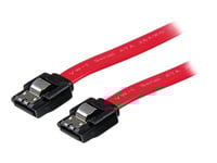 Startech.Com 8In Latching Sata To Sata Cable - F/F - Sata-Kabel - Serial Ata 150/300/600 - Sata (R) Till Sata (R) - 20 Cm - Sprintlåsning - Röd - För P/N: 10P6g-Pcie-Sata-Card, 2P6g-Pcie-Sata-Card, 4P6g-Pcie-Sata-Card, 6P6g-Pcie-Sata-Card