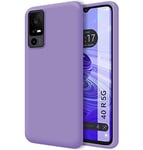 Tumundosmartphone Silicone Liquid Ultra Soft Case for TCL 40 Se Colour Purple
