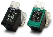 H350 + H351 Black & Colour JetTec Ink to replace HP350 & HP351