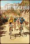 Schatzmix 1950 Plaque Murale en métal Motif Tour de France 20 x 30 cm