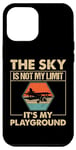 Coque pour iPhone 15 Pro Max Drapeau américain vintage The Sky Is Not My Limit It's My Playground