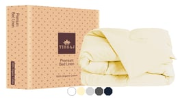 Double Duvet Cover Sets - Natural Color - 100% Organic Cotton - GOTS Certified - 300 TC Thread Count Soft Sateen - For Duvet Insert, Down / Alternative Comforter, Weighted Blanket Extra Long Staple