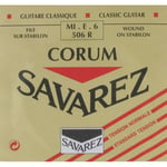 Savarez 506R Corum E6 løs spansk guitar-streng, rød